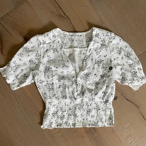 Abercrombie Short-Sleeve Smocked Blouse